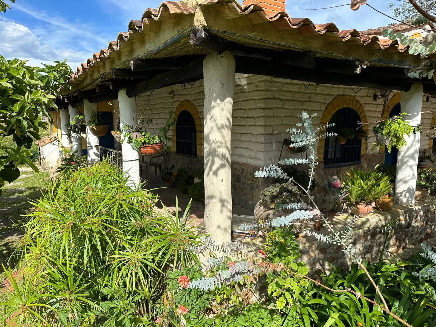 Porche y jardín